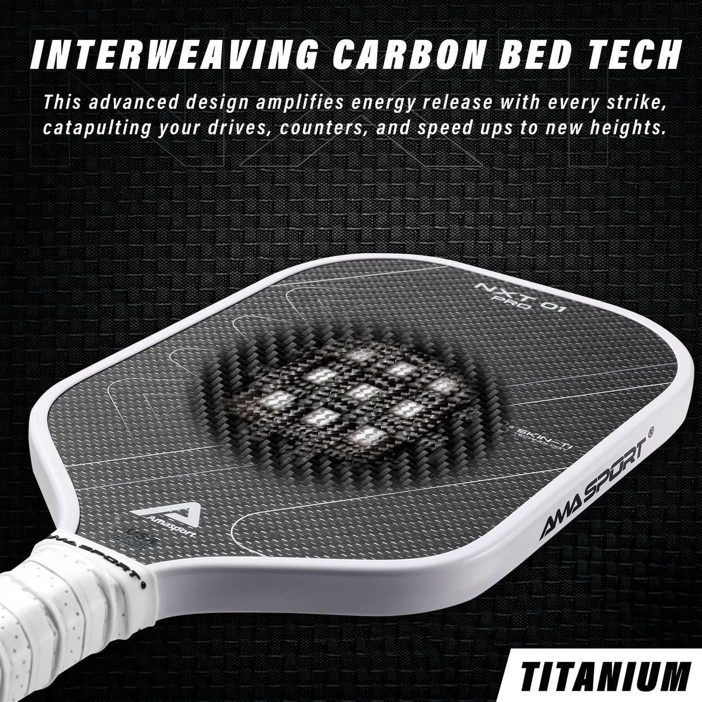 NXT01 Pro Skin-Ti 16mm Pickleball Paddle