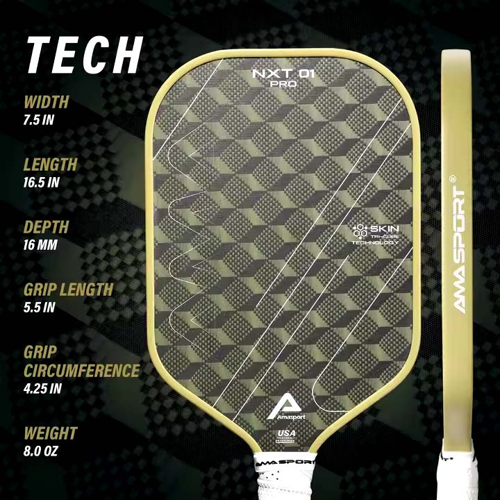 NXT01 Pro SKIN-CUBE 16mm Pickleball Paddle