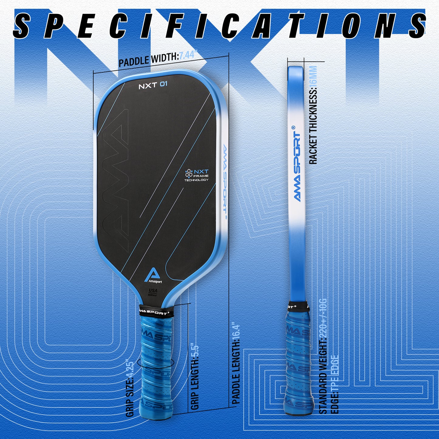 NXT01 16mm Pickleball Paddle